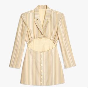 WeWoreWhat Blazer Chevron Stripe Dress